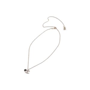 Crystal CC & Camellia Pendant Necklace