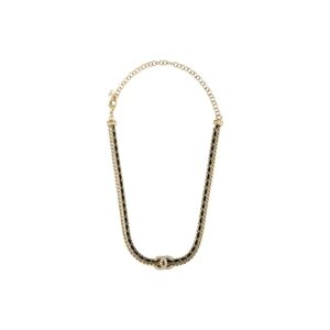 Gold Chain Necklace with Crystal Accent